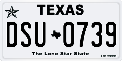 TX license plate DSU0739