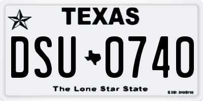 TX license plate DSU0740