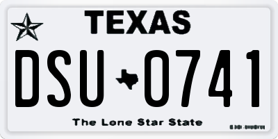 TX license plate DSU0741