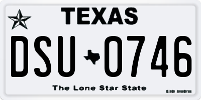 TX license plate DSU0746