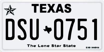TX license plate DSU0751