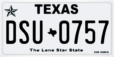TX license plate DSU0757