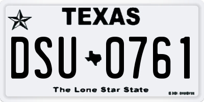 TX license plate DSU0761