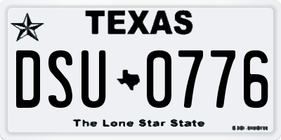 TX license plate DSU0776
