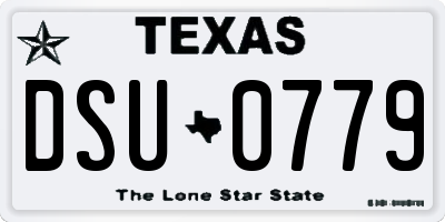 TX license plate DSU0779