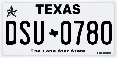 TX license plate DSU0780