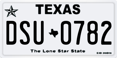 TX license plate DSU0782