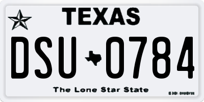 TX license plate DSU0784
