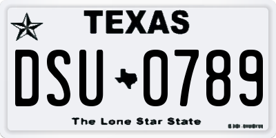 TX license plate DSU0789