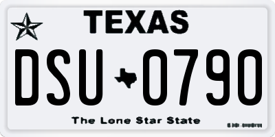 TX license plate DSU0790