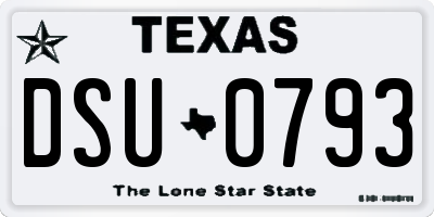 TX license plate DSU0793