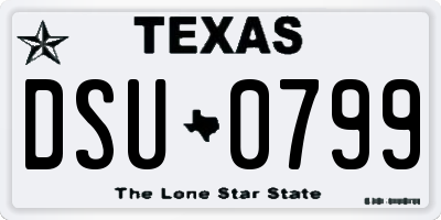 TX license plate DSU0799