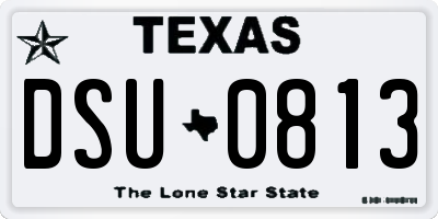 TX license plate DSU0813