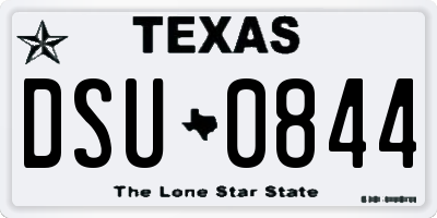 TX license plate DSU0844