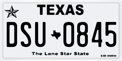TX license plate DSU0845