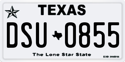 TX license plate DSU0855
