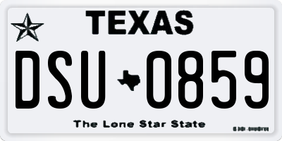 TX license plate DSU0859