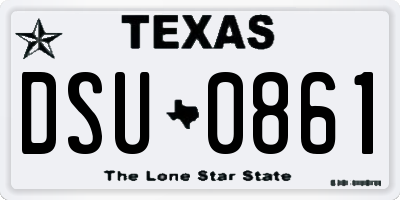 TX license plate DSU0861