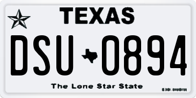 TX license plate DSU0894
