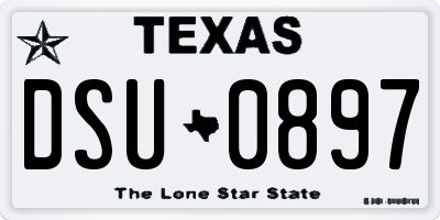 TX license plate DSU0897