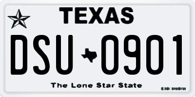 TX license plate DSU0901