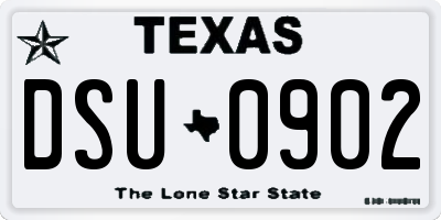 TX license plate DSU0902