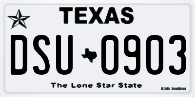 TX license plate DSU0903
