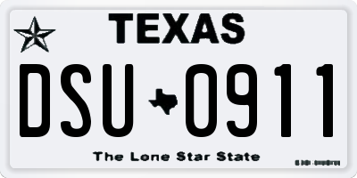 TX license plate DSU0911