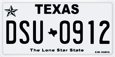 TX license plate DSU0912