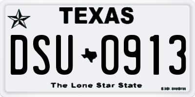 TX license plate DSU0913