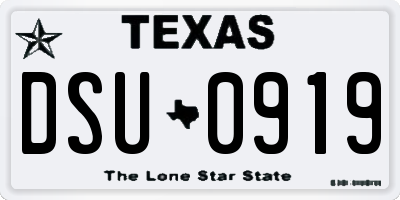 TX license plate DSU0919