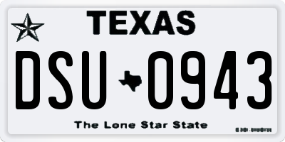 TX license plate DSU0943