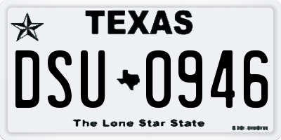 TX license plate DSU0946