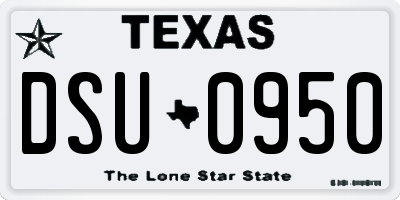 TX license plate DSU0950