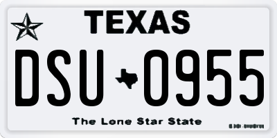 TX license plate DSU0955