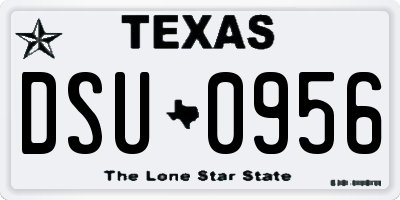 TX license plate DSU0956