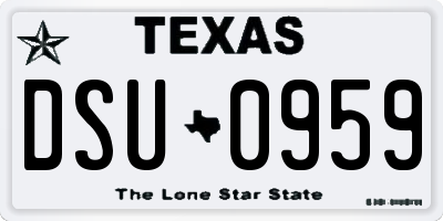 TX license plate DSU0959