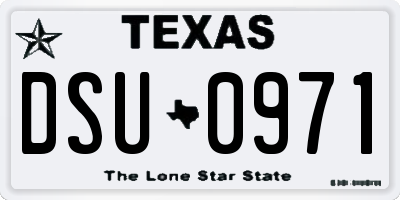 TX license plate DSU0971