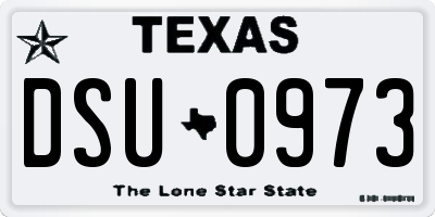 TX license plate DSU0973