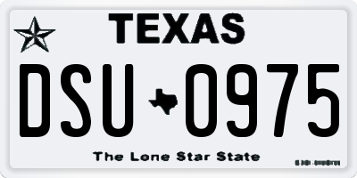 TX license plate DSU0975