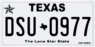 TX license plate DSU0977
