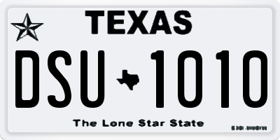 TX license plate DSU1010