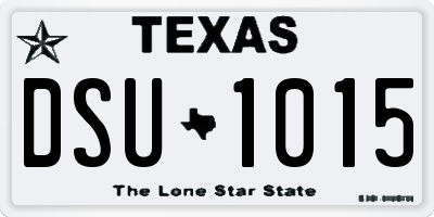 TX license plate DSU1015
