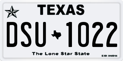 TX license plate DSU1022