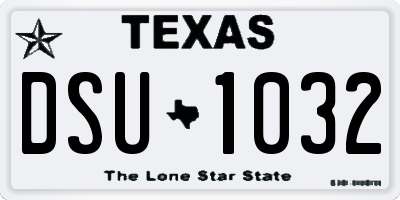 TX license plate DSU1032