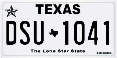 TX license plate DSU1041