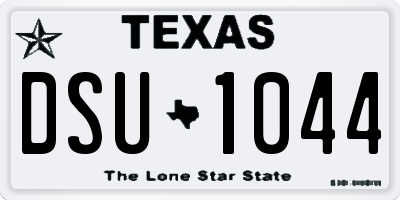 TX license plate DSU1044