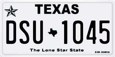 TX license plate DSU1045