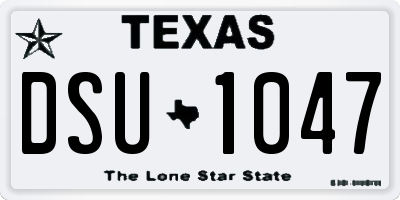TX license plate DSU1047