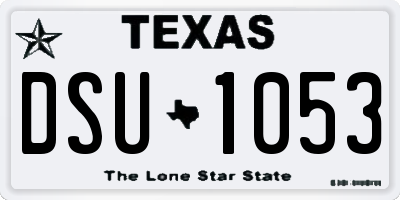 TX license plate DSU1053